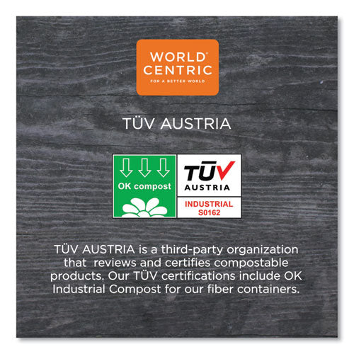 Image of World Centric® Fiber Trays, PLA Lined, PFAS Free, 9.1 x 7.1 x 0.7, Natural, Paper, 500/Carton