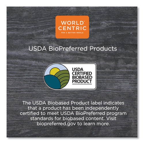 Image of World Centric® Fiber Trays, PLA Lined, PFAS Free, 8.2 x 5.7 x 0.7, Natural, Paper, 500/Carton