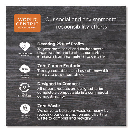 Image of World Centric® Fiber Container Sleeves, World Centric Leaf Design, 7.5 x 10 x 3.25, Natural, Paper, 800/Carton