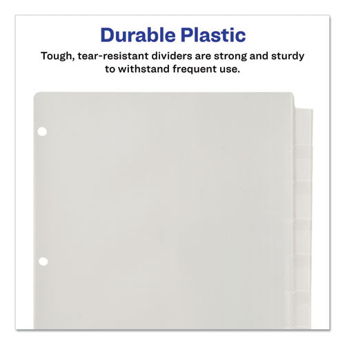 Image of Avery® Insertable Big Tab Plastic Dividers, 8-Tab, 11 X 8.5, Clear, 1 Set