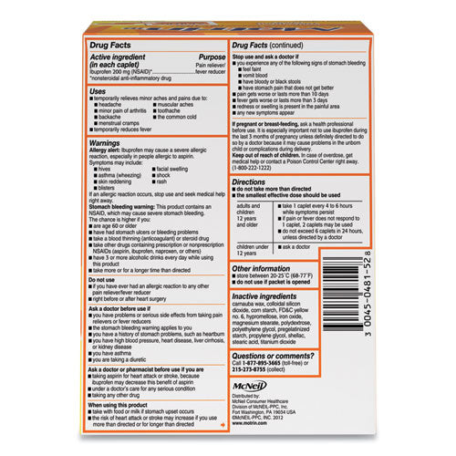 Image of Motrin® IB Ibuprofen Tablets, Two-Pack, 50 Packs/box