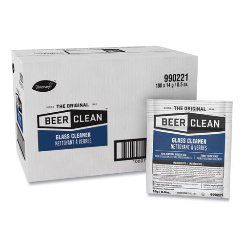 Image of Diversey Beer Clean Glass Cleaner, Powder, 0.5 Oz Packet, 100/carton