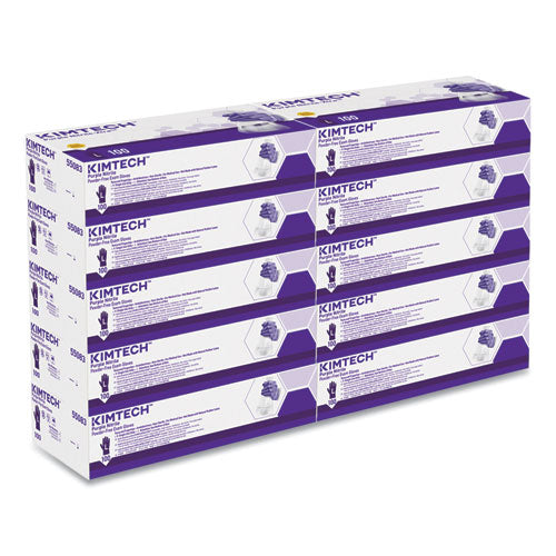 Image of Kimtech PURPLE NITRILE Exam Gloves, 242 mm Length, Large, Purple, 1,000/Carton