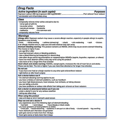 Image of Aleve® Pain Reliever Tablets, 50 Packs/box