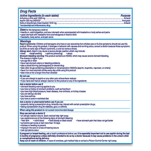 Image of Alka-Seltzer® Antacid And Pain Relief Medicine, Two-Pack, 50 Packs/box