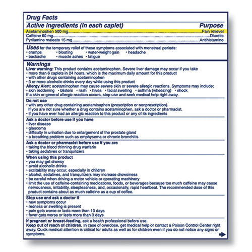 Image of Midol® Complete Menstrual Caplets, Two-Pack, 30 Packs/box