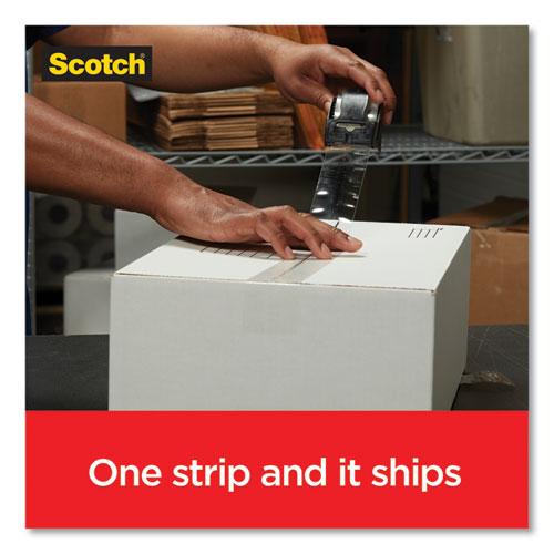 Image of Scotch® Box Lock Shipping Packaging Tape With Dispenser, 3" Core, 1.88" X 54.6 Yds, Clear, 4/pack
