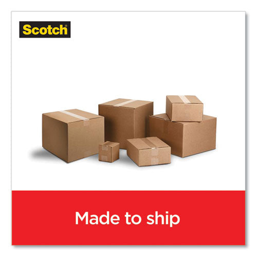 Image of Scotch® Box Lock Shipping Packaging Tape, 1.5" Core With Dispenser, 1.88" X 22.2 Yds, Clear, 6/pack