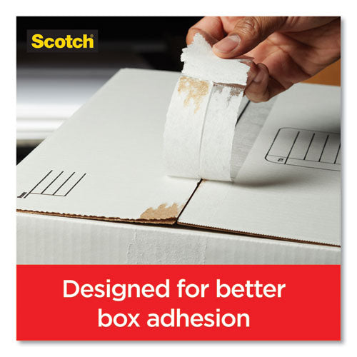 Image of Scotch® Box Lock Shipping Packaging Tape, 1.5" Core With Dispenser, 1.88" X 22.2 Yds, Clear, 6/pack
