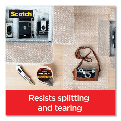 Image of Scotch® Box Lock Shipping Packaging Tape With Dispenser, 3" Core, 1.88" X 54.6 Yds, Clear, 4/pack