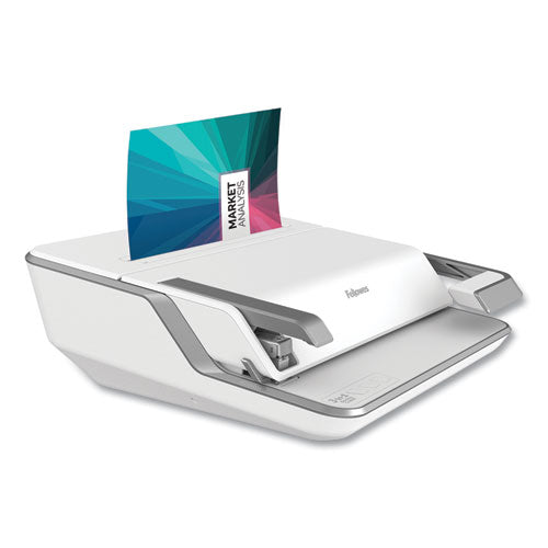 Image of Fellowes® Lyra 3-In-1 Binding Center, 300 Sheets, 16.63 X 15.62 X 6.03, White/gray