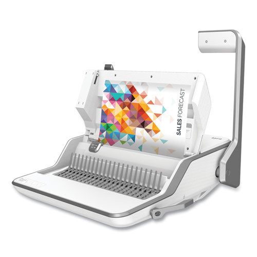 Image of Fellowes® Lyra 3-In-1 Binding Center, 300 Sheets, 16.63 X 15.62 X 6.03, White/gray