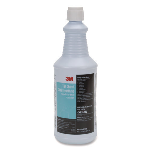 Image of 3M Tb Quat Disinfectant Ready-To-Use Cleaner, 32 Oz Bottle, 12 Bottles And 2 Spray Triggers/carton