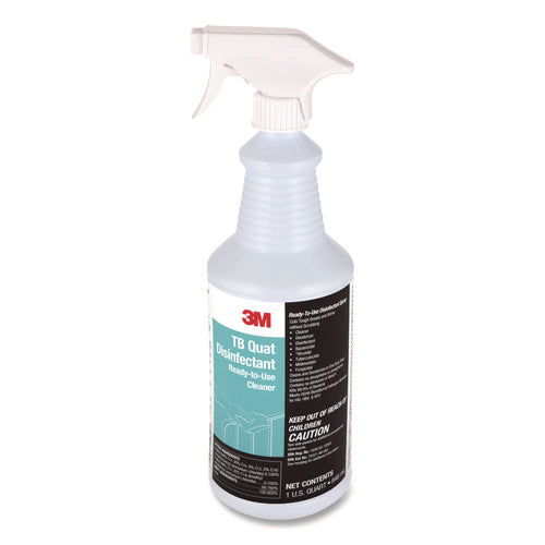 Image of 3M Tb Quat Disinfectant Ready-To-Use Cleaner, 32 Oz Bottle, 12 Bottles And 2 Spray Triggers/carton