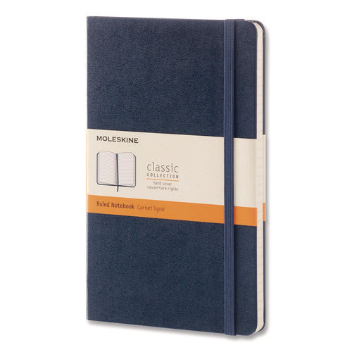 Image of Moleskine® Classic Collection Hard Cover Notebook, 1-Subject, Dotted Rule (4 sq/in), Sapphire Blue Cover, (240) 8.25 x 5 Sheets