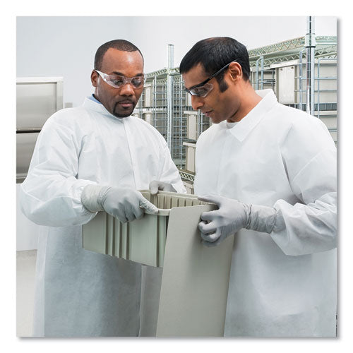Image of KleenGuard A20 Breathable Particle Protection Lab Coat, Hook And Loop Closure/elastic Wrists/no Pockets, Large, White, 30/carton