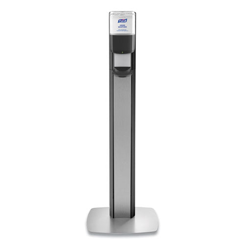 Image of PURELL® Messenger Es8 Silver Panel Floor Stand With Dispenser, 1,200 Ml, 16.75 X 6 X 40, Silver/graphite