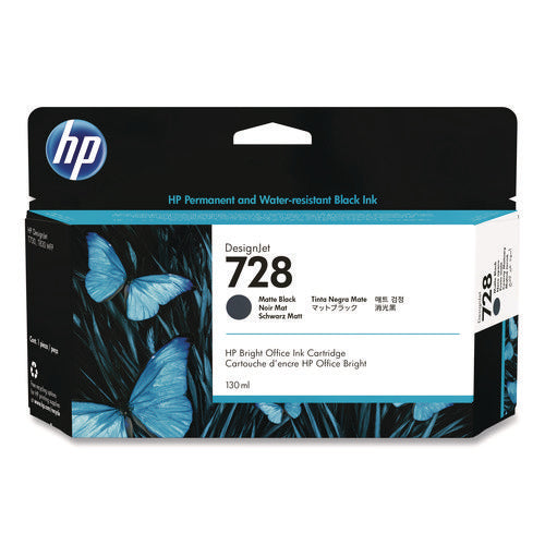 Image of HP HP 728, (3wx25a) Matte Black Original Ink Cartridge