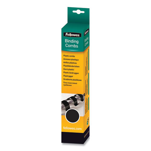 Image of Fellowes® Plastic Comb Bindings, 5/16" Diameter, 40 Sheet Capacity, White, 100/Pack
