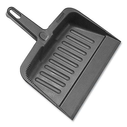 Image of Impact® Heavy-Duty Plastic Dust Pan, 12 X 12 X 4, Black