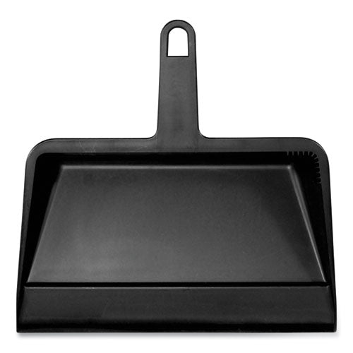 Image of Impact® Heavy-Duty Plastic Dust Pan, 12 X 12 X 4, Black