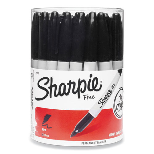 Image of Sharpie® Fine Tip Permanent Marker, Canister, Black, 36/pack