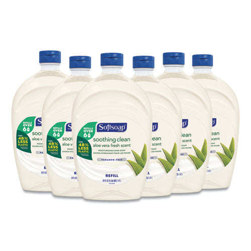 Image of Softsoap® Moisturizing Hand Soap Refill with Aloe, Fresh Scent, 50 oz, 6/Carton