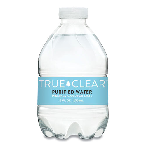 Image of True Clear® Purified Bottled Water, 8 Oz Bottle, 24 Bottles/carton, 182 Cartons/pallet