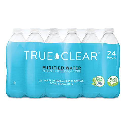 Image of True Clear® Purified Bottled Water, 16.9 Oz Bottle, 24 Bottles/carton, 84 Cartons/pallet