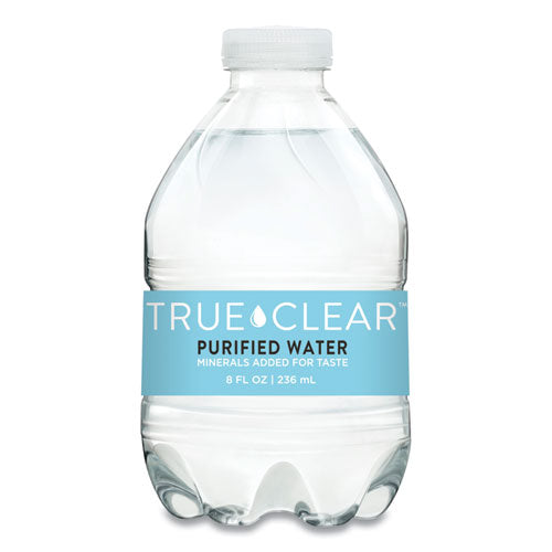 Image of True Clear® Purified Bottled Water, 8 Oz Bottle, 24 Bottles/carton, 168 Cartons/pallet