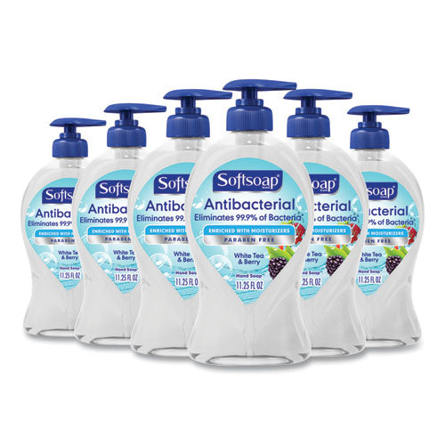 Image of Softsoap® Antibacterial Hand Soap, White Tea and Berry Fusion Scent, 11.25 oz, 6/Carton