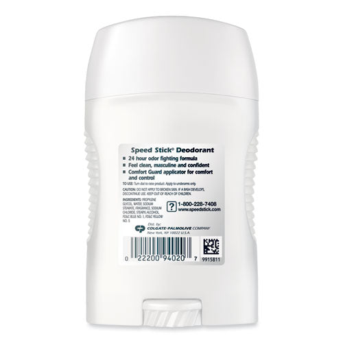 Image of Speed Stick® Deodorant, Regular Scent, 1.8 Oz, White, 12/carton