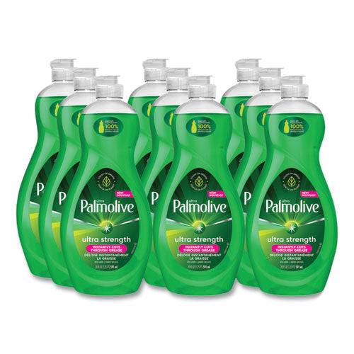 Image of Ultra Palmolive® Dishwashing Liquid, Ultra Strength, Original Scent, 20 Oz Bottle, 9/ctn