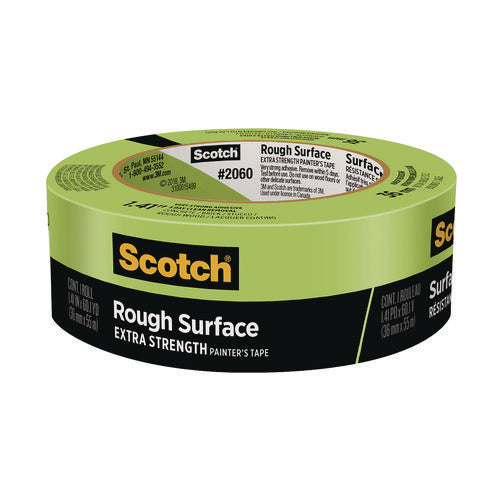 Image of Scotch® Rough Surface Extra Strength Painter's Tape, 3" Core, 1.41" x 60.1 yds, Green