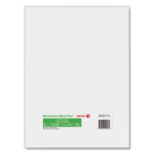 Image of xerox Revolution Nevertear, 5 Mil, 11 X 17, Smooth White, 100/pack