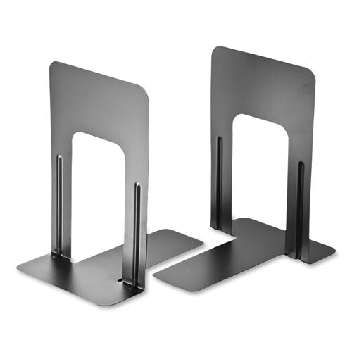 Image of Officemate Steel Bookends, Nonskid, 5.88 x 8.25 x 9, Black, 1 Pair