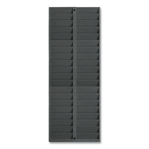 Image of Pyramid Technologies Time Card Rack, 40 Pockets, Plastic, Light Gray