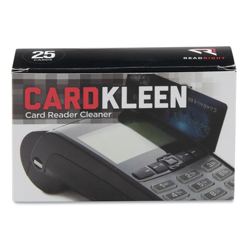 Image of Read Right® Cardkleen Presaturated Magnetic Head Cleaning Cards, 3 3/8" X 2 1/8", 25/box