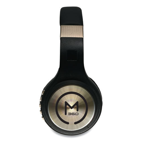 Image of Morpheus 360® SERENITY Stereo Wireless Headphones with Microphone, 3 ft Cord, Black/Gold
