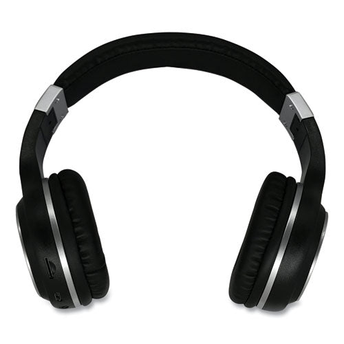 Image of Morpheus 360® SERENITY Stereo Wireless Headphones with Microphone, 3 ft Cord, Black/Silver