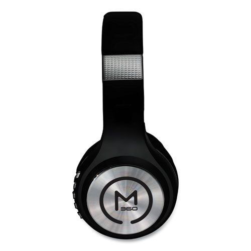 Image of Morpheus 360® SERENITY Stereo Wireless Headphones with Microphone, 3 ft Cord, Black/Silver