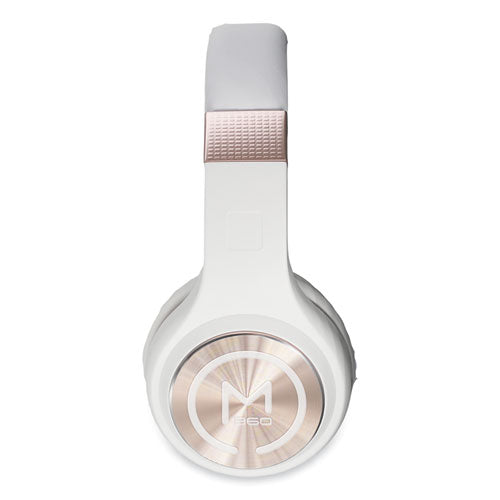 Image of Morpheus 360® SERENITY Stereo Wireless Headphones with Microphone, 3 ft Cord, White/Rose Gold