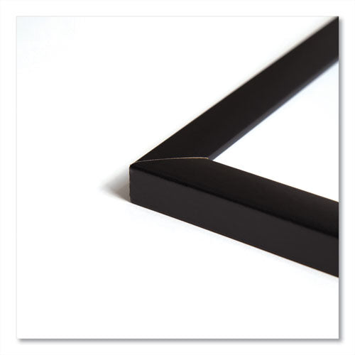 Image of U Brands Magnetic Dry Erase Board with Wood Frame, 24" x 18" (Actual Size: 23" x 17"), White Surface, Black Wood Frame