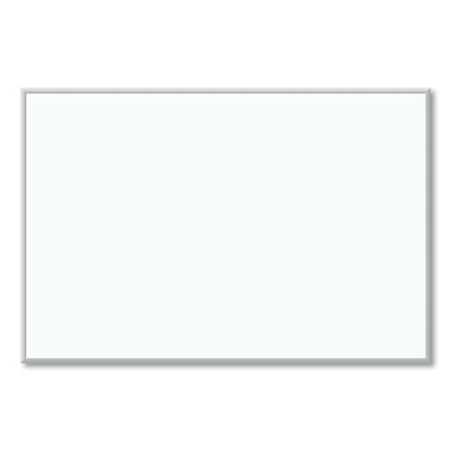 Image of U Brands Melamine Dry Erase Board, 72" x 48" (Actual Size: 70" x 47"), White Surface, Satin Aluminum Frame