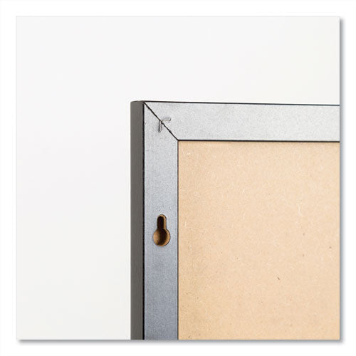 Image of U Brands Magnetic Dry Erase Board with Wood Frame, 24" x 18" (Actual Size: 23" x 17"), White Surface, Black Wood Frame