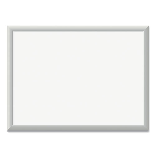 Image of U Brands Magnetic Dry Erase Board with Aluminum Frame, 24" x 18" (Actual Size: 23" x 17"), White Surface, Satin Aluminum Frame