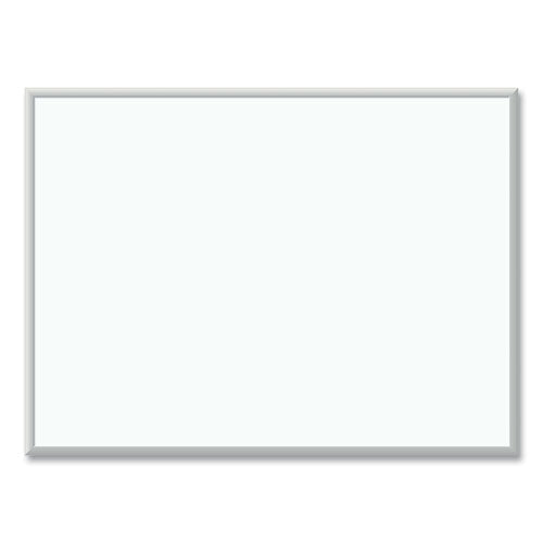 Image of U Brands Melamine Dry Erase Board, 48" x 36" (Actual Size: 47" x 35"), White Surface, Satin Aluminum Frame