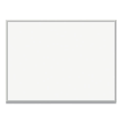 Image of U Brands Magnetic Dry Erase Board with Aluminum Frame, 48" x 36" (Actual Size: 47" x 35"), White Surface, Satin Aluminum Frame