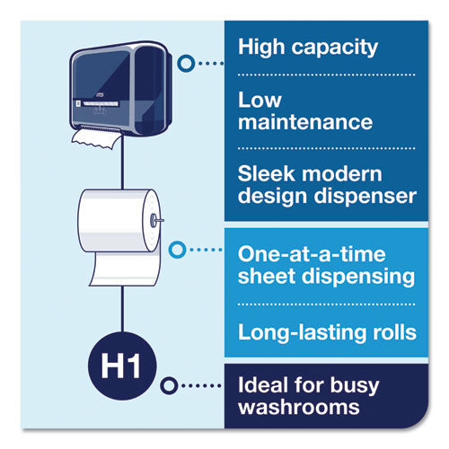 Image of Tork® Advanced Matic Hand Towel Roll, 2-Ply, 7.7" x 525 ft, White, 643/Roll, 6 Rolls/Carton