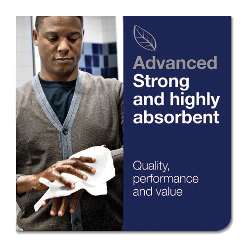 Image of Tork® Advanced Matic Hand Towel Roll, 2-Ply, 7.7" x 525 ft, White, 643/Roll, 6 Rolls/Carton